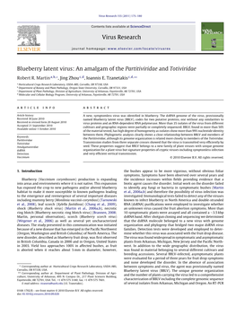 Blueberry Latent Virus: an Amalgam of the Partitiviridae and Totiviridae