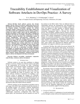 Traceability Establishment and Visualization of Software Artefacts in Devops Practice: a Survey