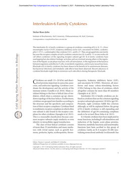 Interleukin-6 Family Cytokines