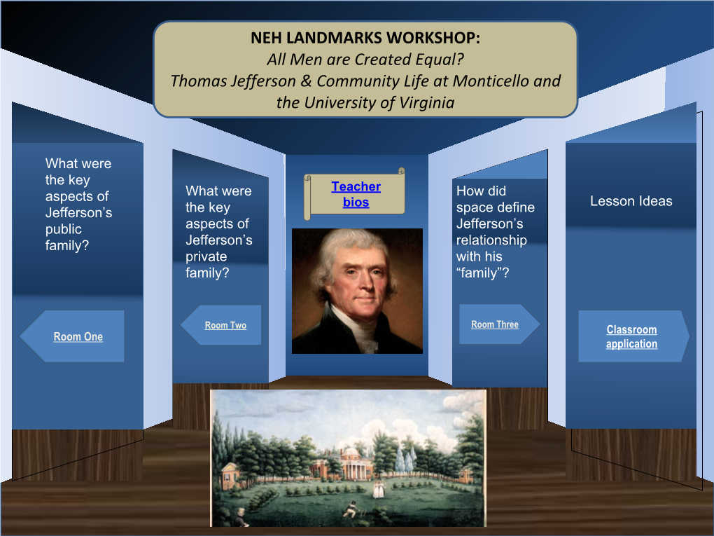 Thomas Jefferson & Community Life at Monticello and the University Of