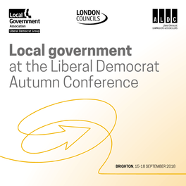 Local Government at the Liberal Democrat Autumn Conference 2018