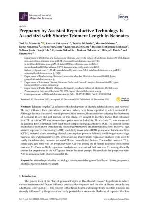 Pregnancy by Assisted Reproductive Technology Is Associated with Shorter Telomere Length in Neonates