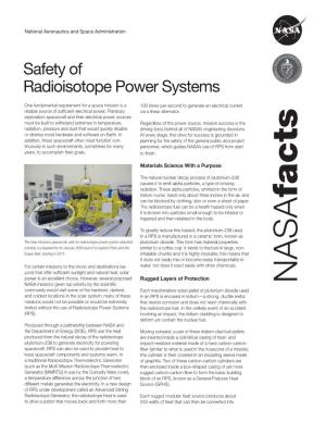 Safety of Radioisotope Power Systems