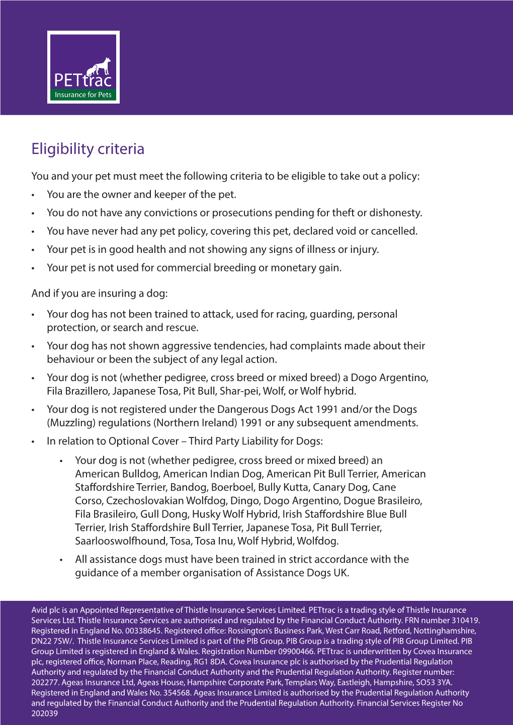 Eligibility Criteria