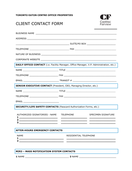 Client Contact Form