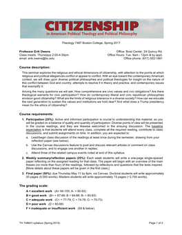 2017 Citizenship Syllabus