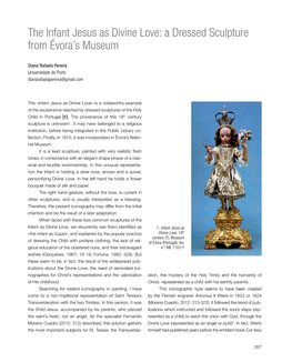 The Infant Jesus As Divine Love: a Dressed Sculpture from Évora's
