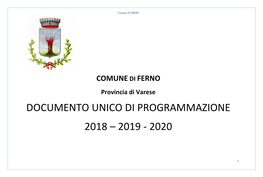 Provincia Di Varese DOCUMENTO UNICO DI PROGRAMMAZIONE 2018 – 2019 - 2020