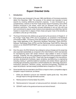 Chapter 25 Export Oriented Units