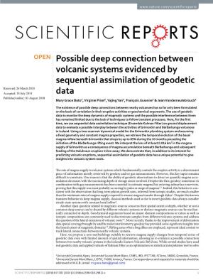Possible Deep Connection Between Volcanic Systems Evidenced By