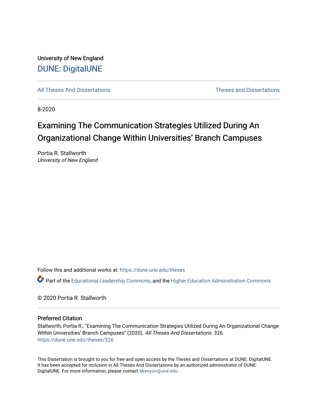 Examining the Communication Strategies Utilized During an Organizational Change Within Universities’ Branch Campuses