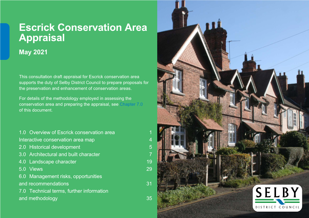 Escrick Conservation Area Appraisal May 2021