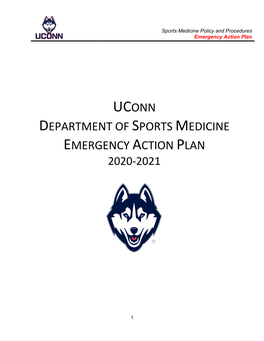 Uconn Department of Sports Medicine Emergency Action Plan 2020-2021