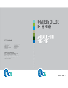 University College of the North Annual Report 2012