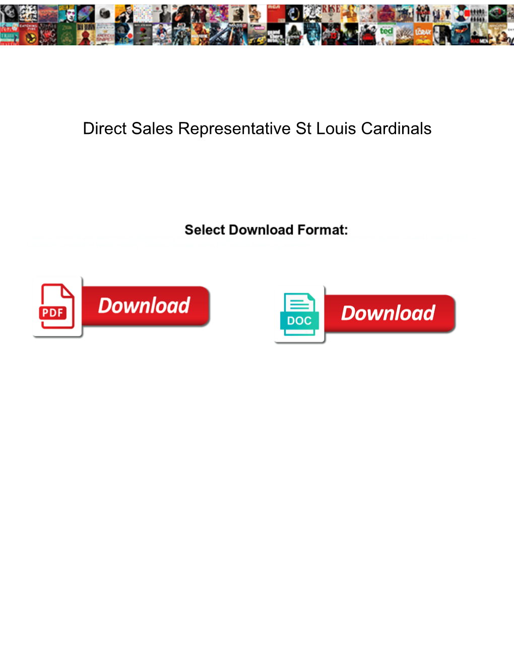 Direct Sales Representative St Louis Cardinals Mechanic