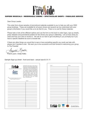 2020 Promo Order Form for Web Site Layout 1