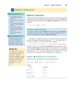 Algebraic Expressions 25