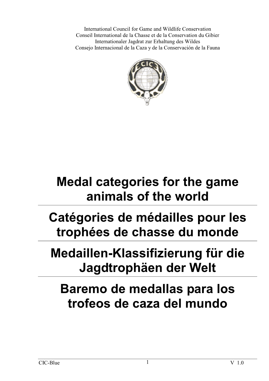 CIC-Medaillenränge