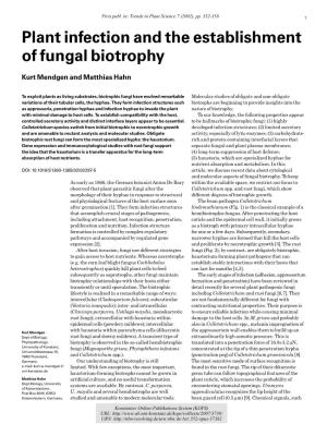 Plant Infection and the Establishment of Fungal Biotrophy