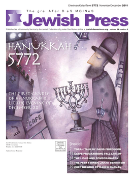 The First Candle of Hanukkah Is Lit the Evening of December 20