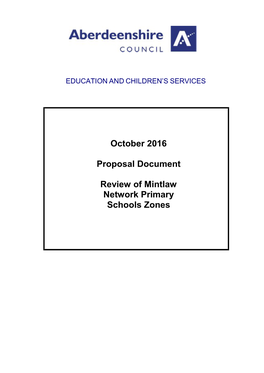 October 2016 Proposal Document Review Of