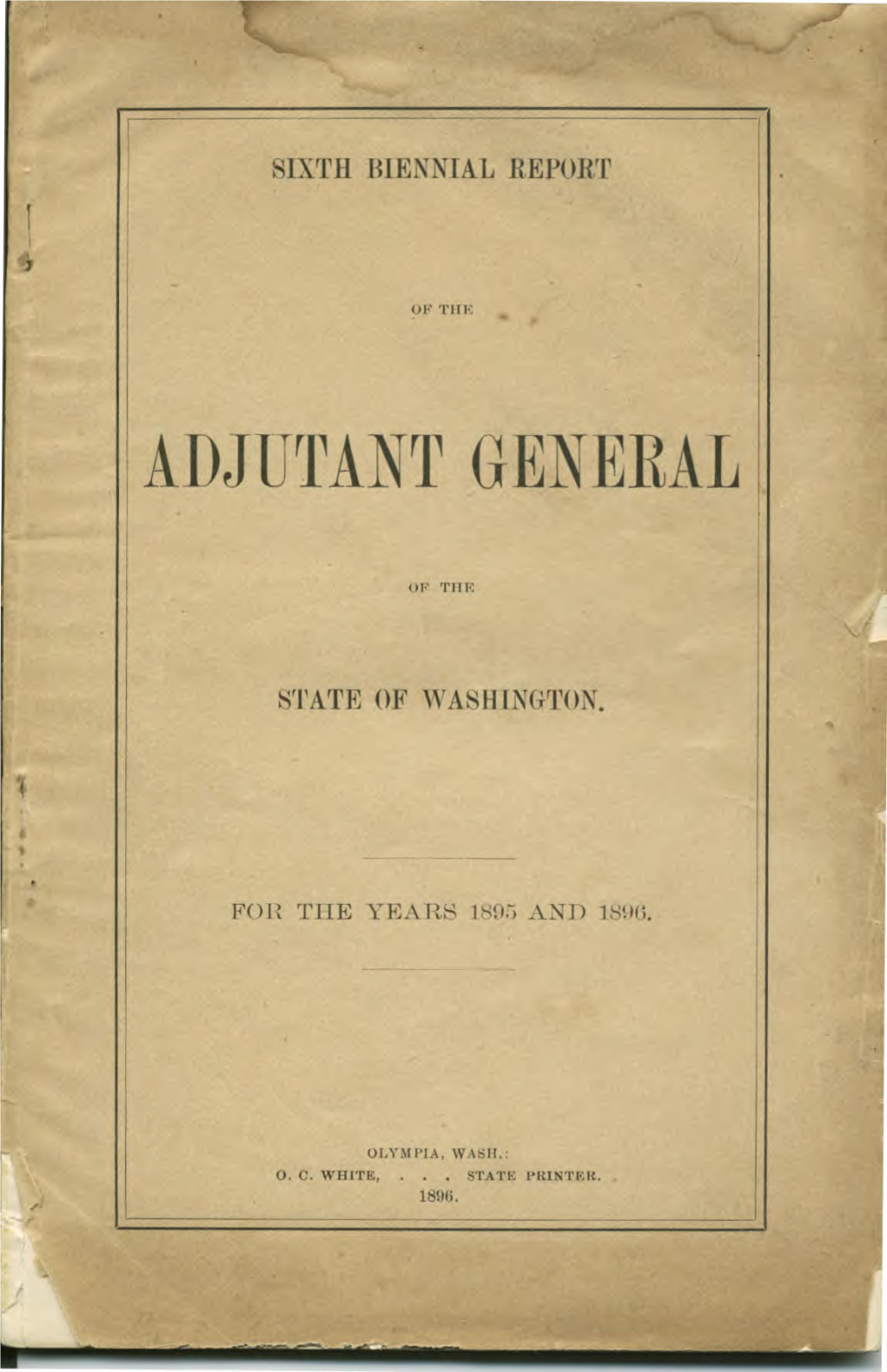 1895-1896 Adjutant General's Report