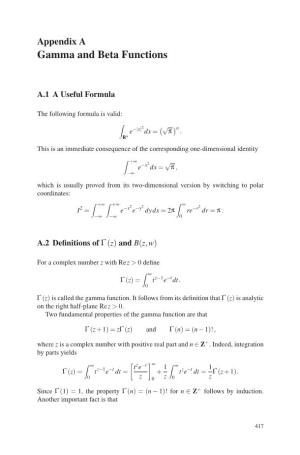 Gamma and Beta Functions