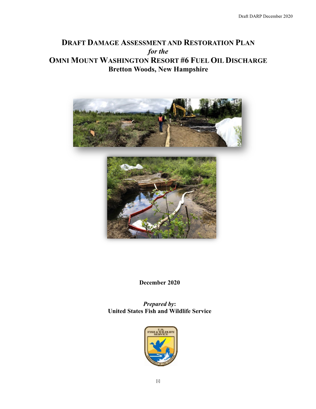 DAMAGE ASSESSMENT and RESTORATION PLAN for the OMNI MOUNT WASHINGTON RESORT #6 FUEL OIL DISCHARGE Bretton Woods, New Hampshire