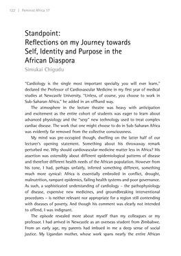 Reflections on My Journey Towards Identity In