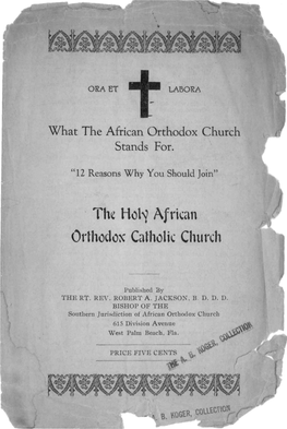 The Holy African Orthodox Catholic Church