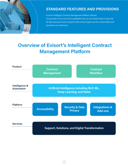 Overview of Evisort's Intelligent Contract Management Platform
