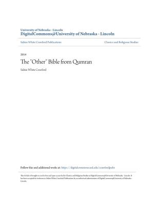 Bible from Qumran Sidnie White Crawford