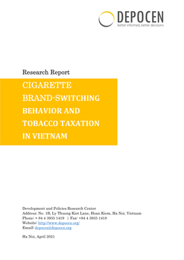 Cigarette Brand-Switching Behavior and Tobacco Taxation in Vietnam