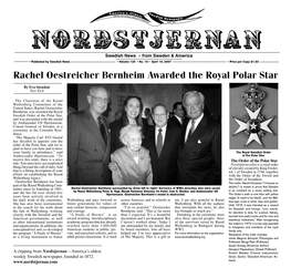 Rachel Oestreicher Bernheim Awarded the Royal Polar Star