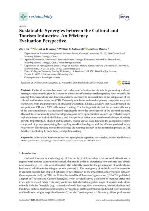 Sustainable Synergies Between the Cultural and Tourism Industries: an Eﬃciency Evaluation Perspective