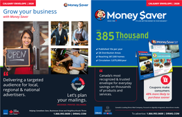 CALGARY ENVELOPE | 2020 CALGARY ENVELOPE | 2020 Grow Your Business with Money Saver