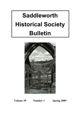 Bulletin of the Saddleworth Historical Society