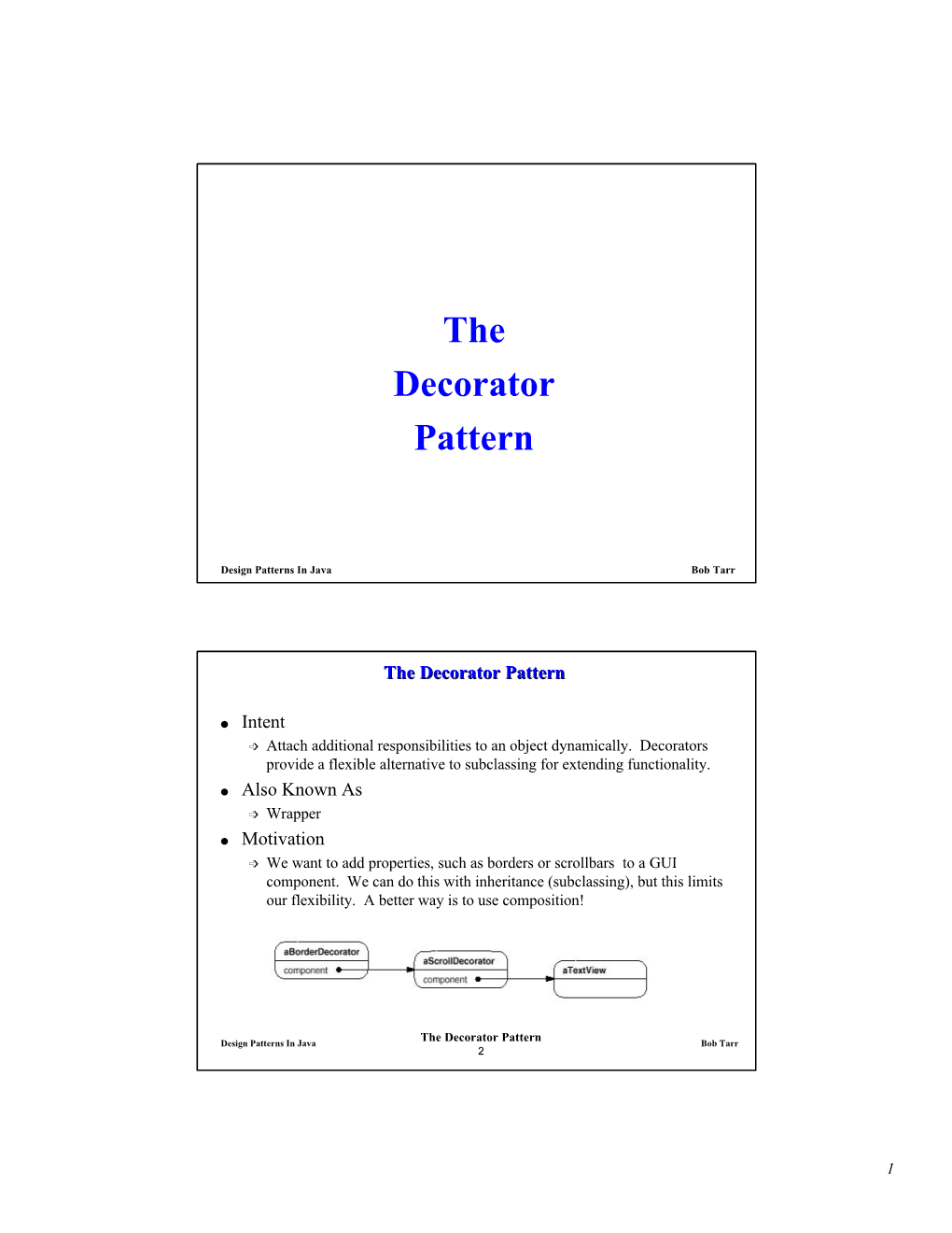 The Decorator Pattern