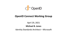 Openid Connect Working Group