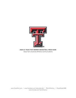 2020-21 TEXAS TECH WOMEN's BASKETBALL MEDIA GUIDE Texas