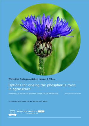 Options for Closing the Phosphorus Cycle in Agriculture