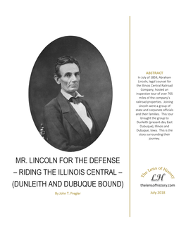 RIDING the ILLINOIS CENTRAL – (DUNLEITH and DUBUQUE BOUND) by John T