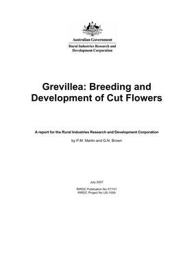 Grevillea: Breeding and Development of Cut Flowers