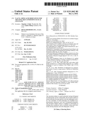 (12) United States Patent (10) Patent No.: US 9,511,042 B2 Falla Et Al