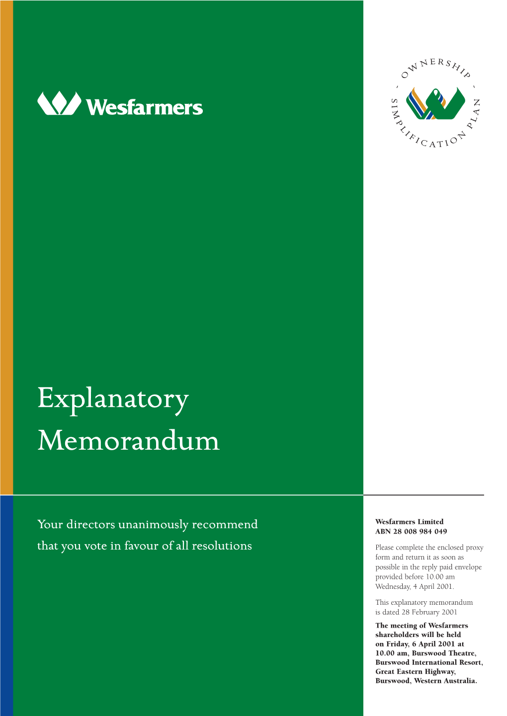 Explanatory Memorandum