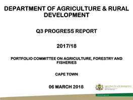 Free State Province Department of Agriculture and Rural Development