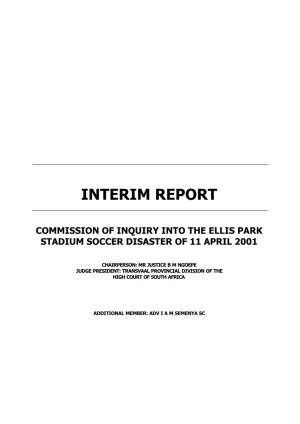 Interim Report-Ellispark Soccer Disaster