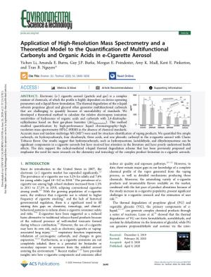 Application of High-Resolution Mass Spectrometry and a Theoretical