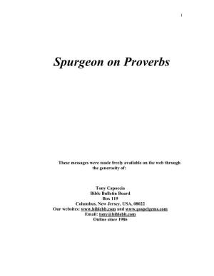 Spurgeon on Proverbs