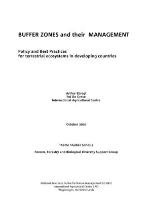 BUFFER ZONES and Their MANAGEMENT
